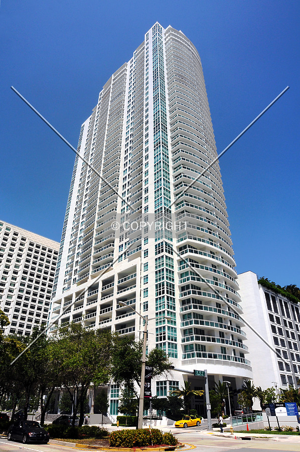 View from the southwest across Brickell Avenue