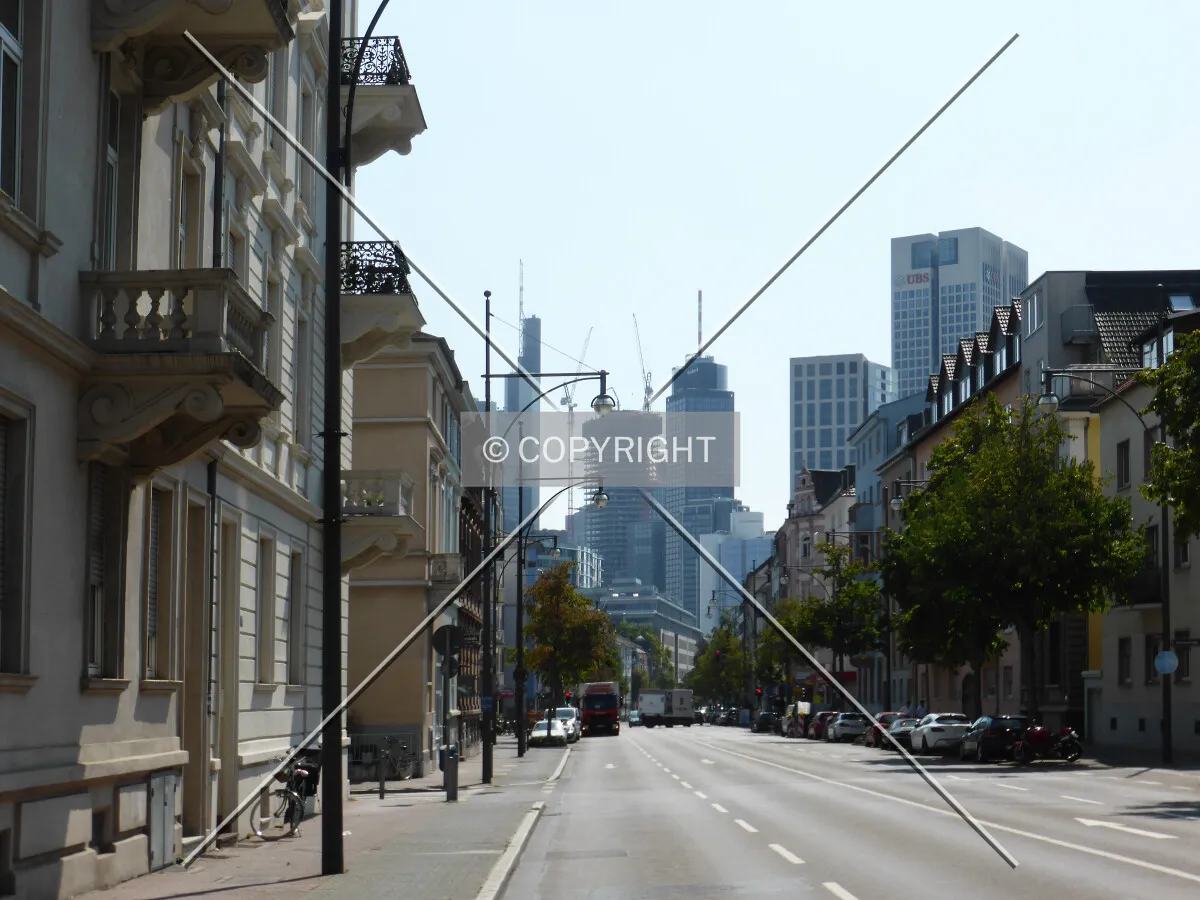 Frankfurt skyline as seen from Reuterweg