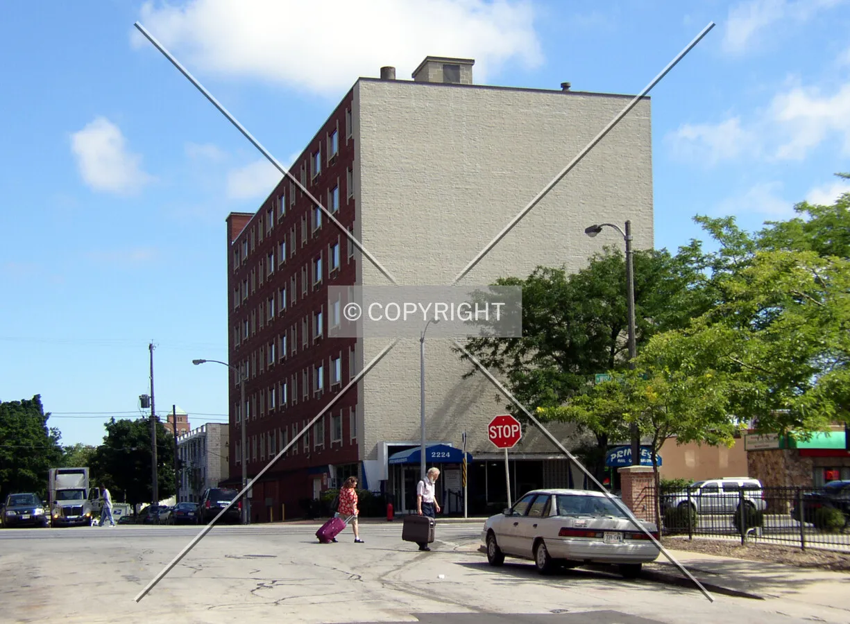 From the south across West Wisconsin Avenue