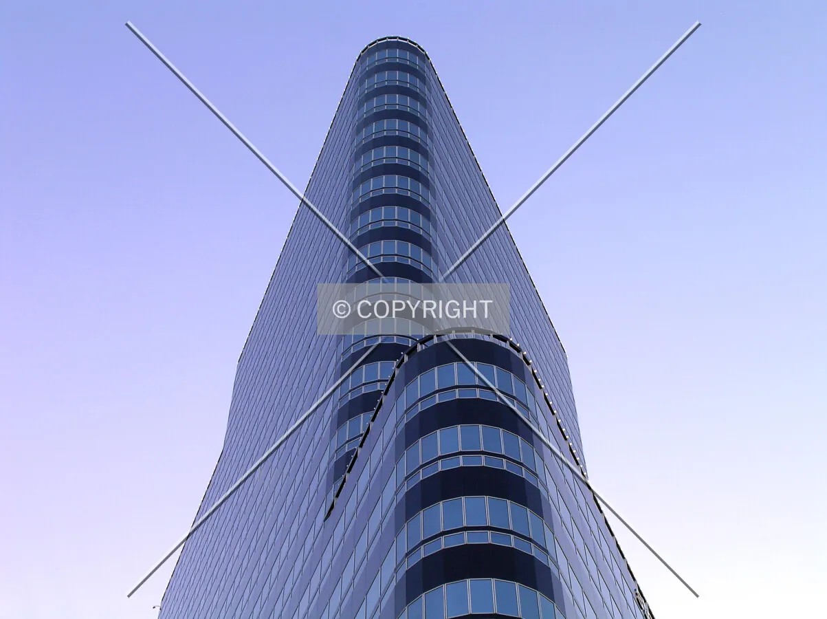 Looking up the sharp corner from the east