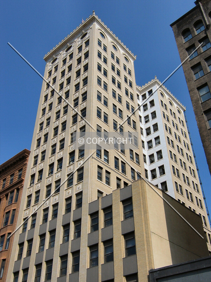 Looking up the west corner