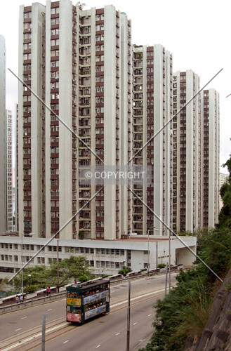View from the flyover above King's Road