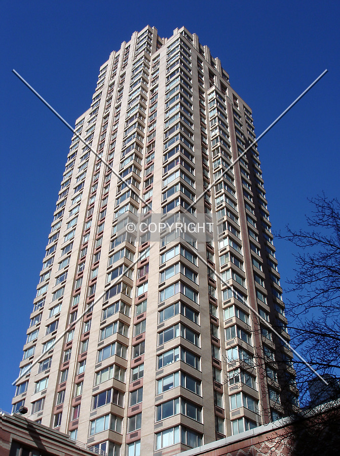 Looking up the southeast corner
