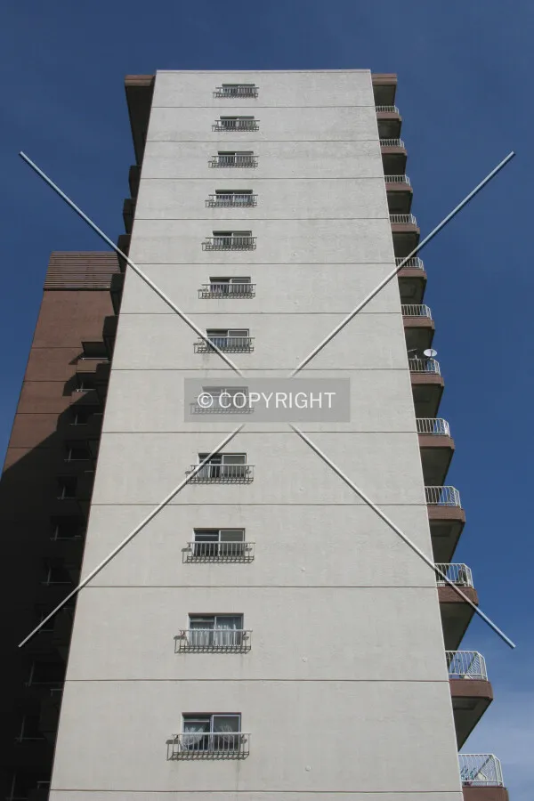 Looking up from the southwest