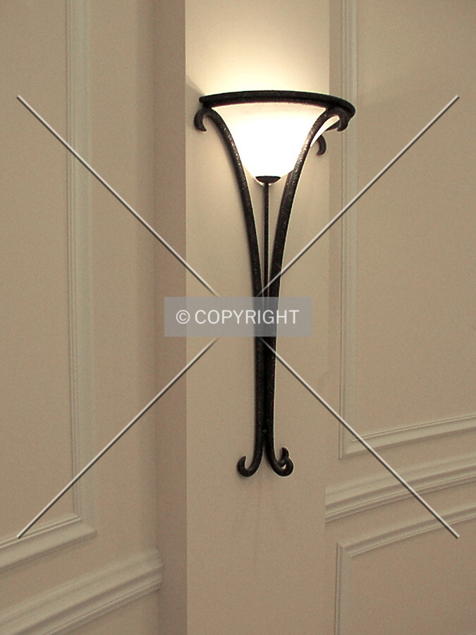 Lamp on lobby wall