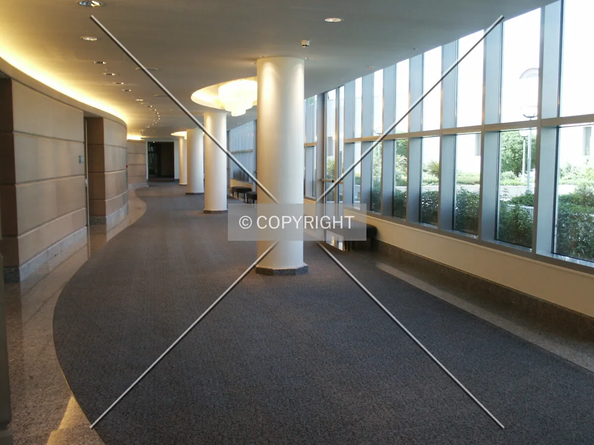 Passageway leading from the hotel into the ballroom area