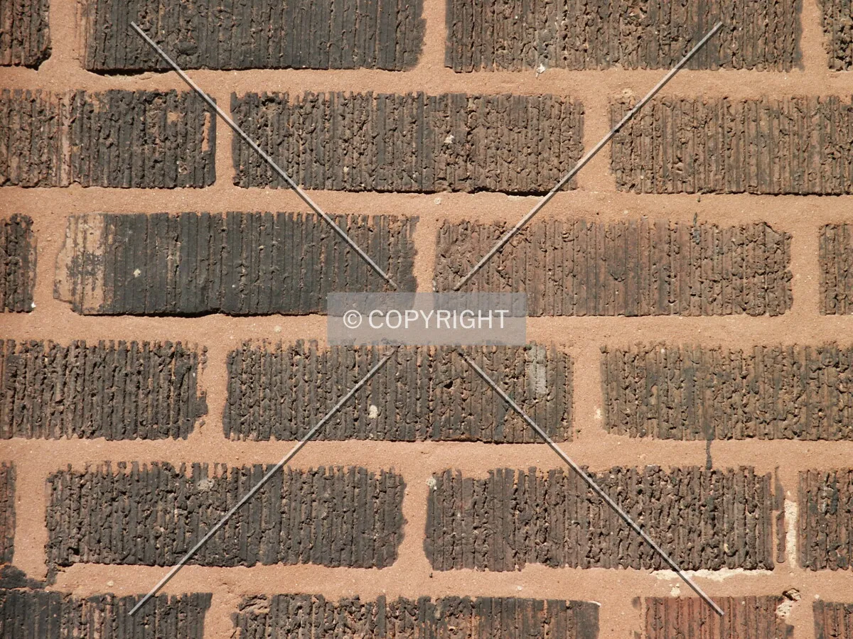 Close-up of the brick wall on the east facade