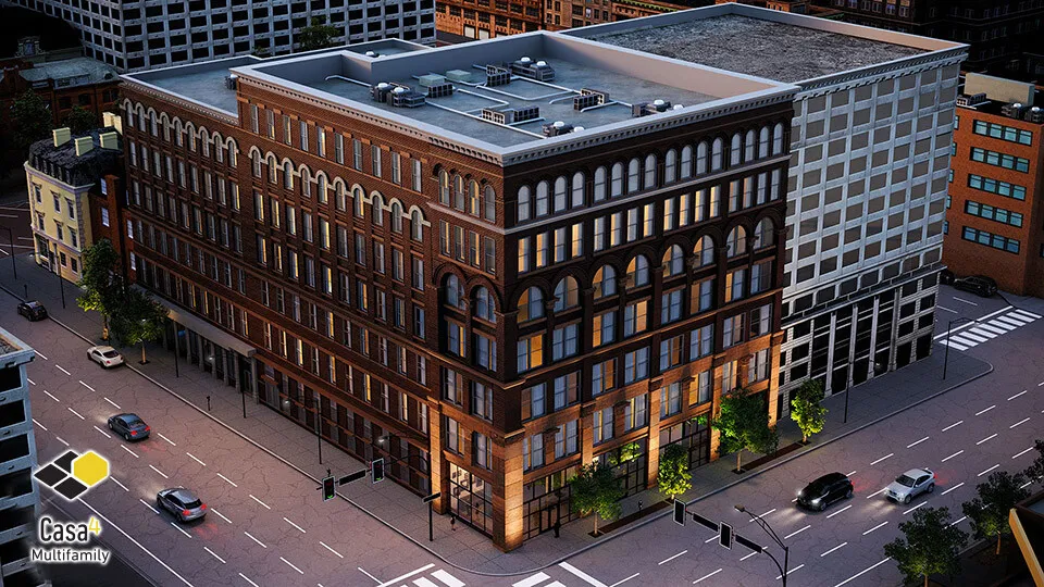 Rendering of completed renovations
