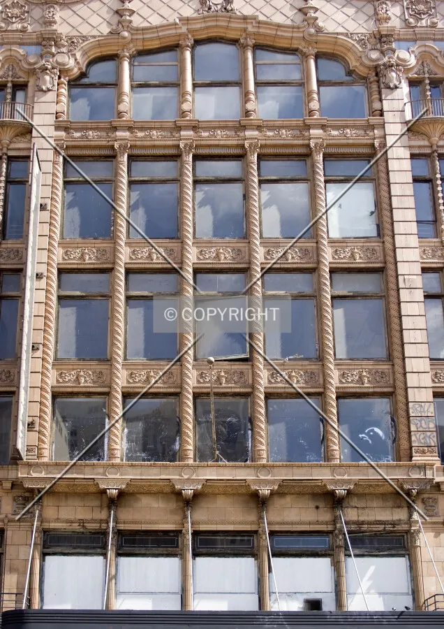 Windows on the west facade