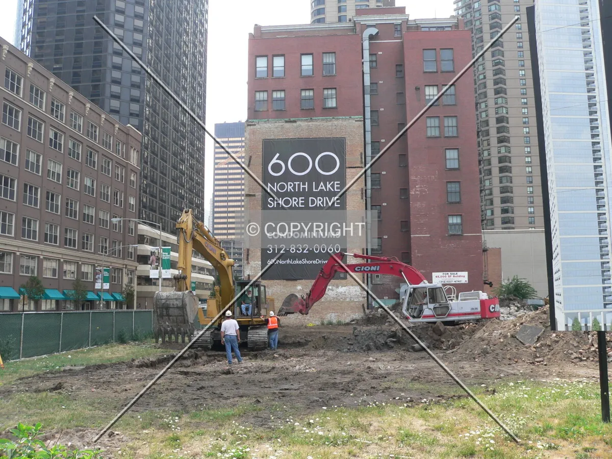 Workers potholing the site