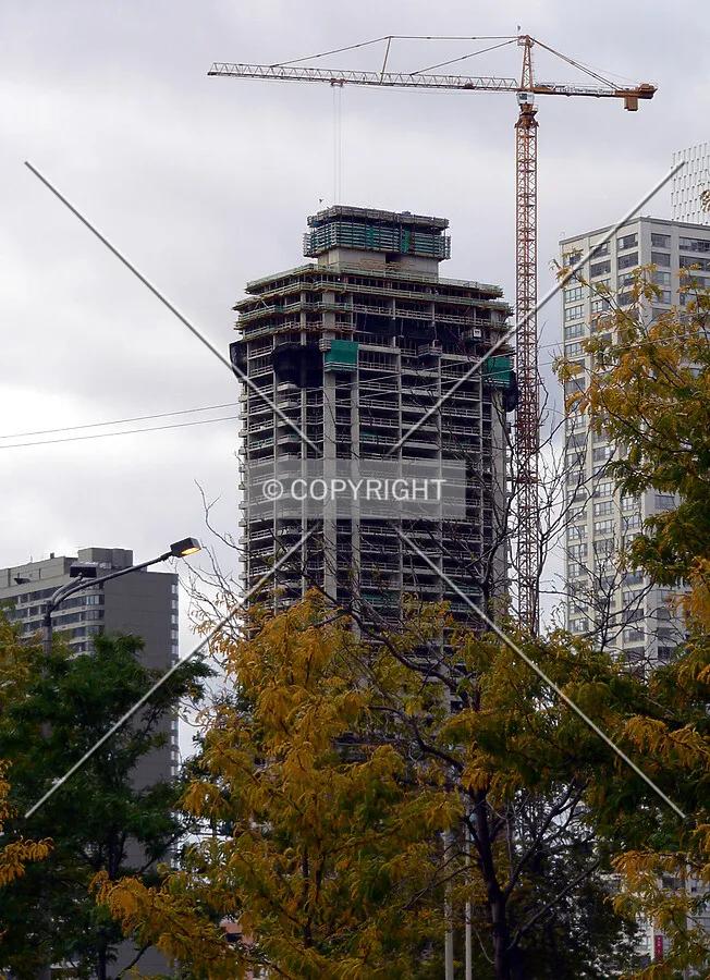 View to the southwest from the intersection of Columbus Drive and Balbo Drive