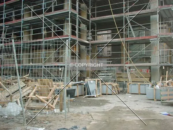 View of the construction site