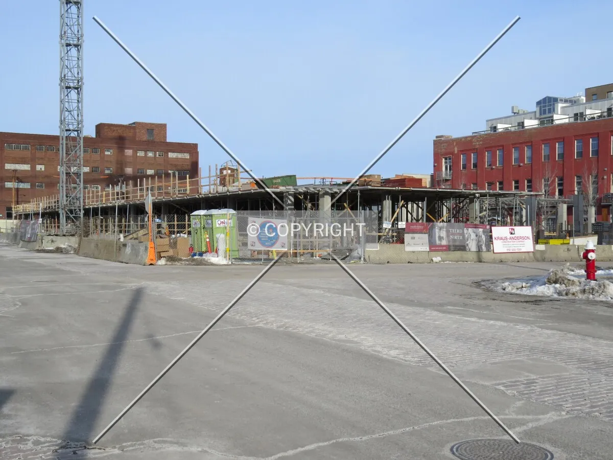 View to the north from 3rd Street North