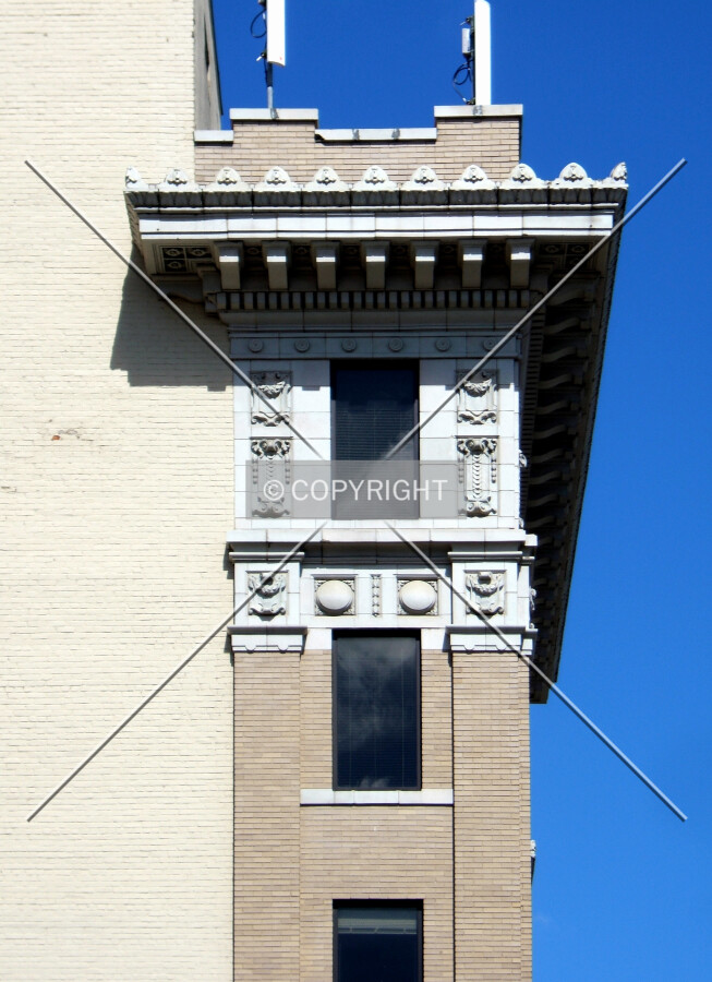 Cornice detail from the south