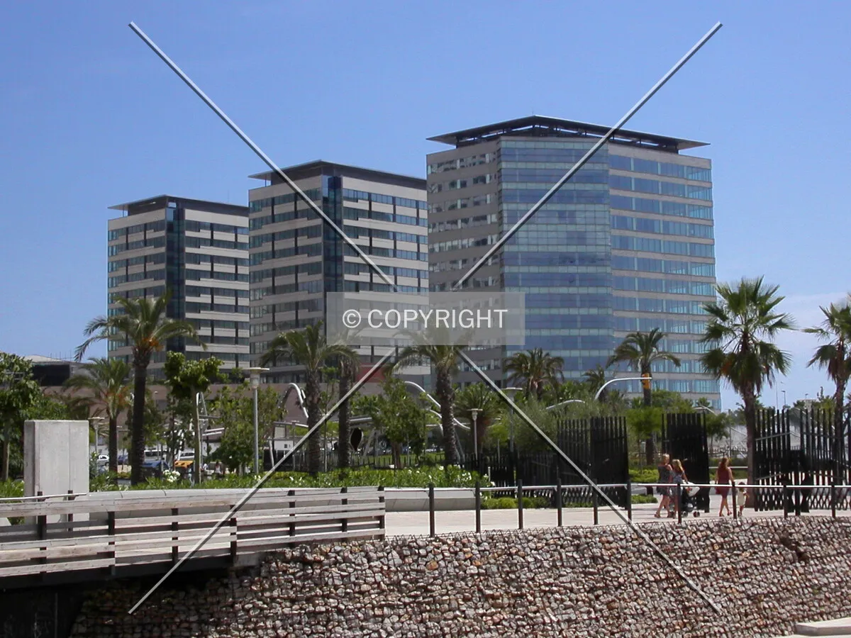 The complex as seen from the western side