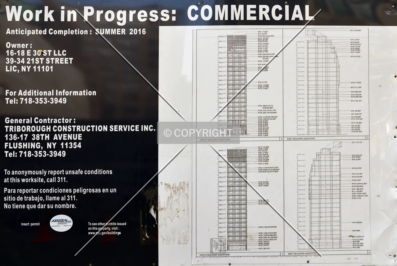 Photo of construction sign
