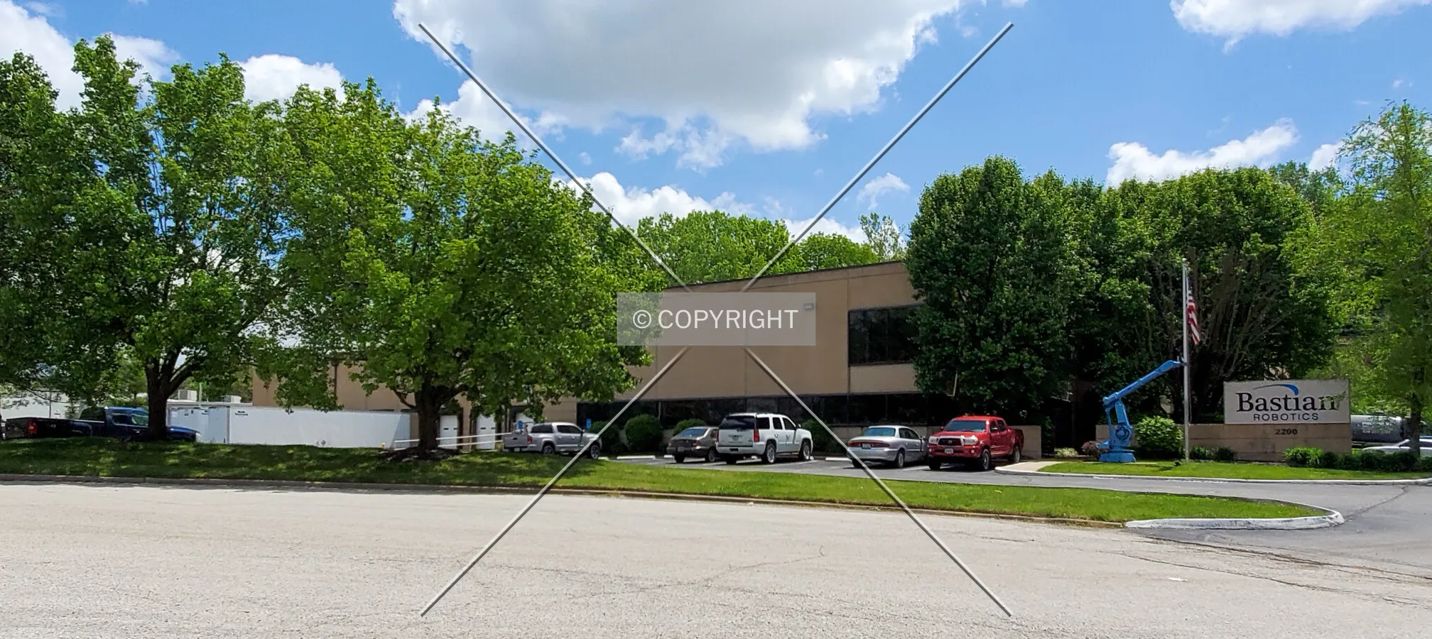 View from the northwest; May 6, 2020