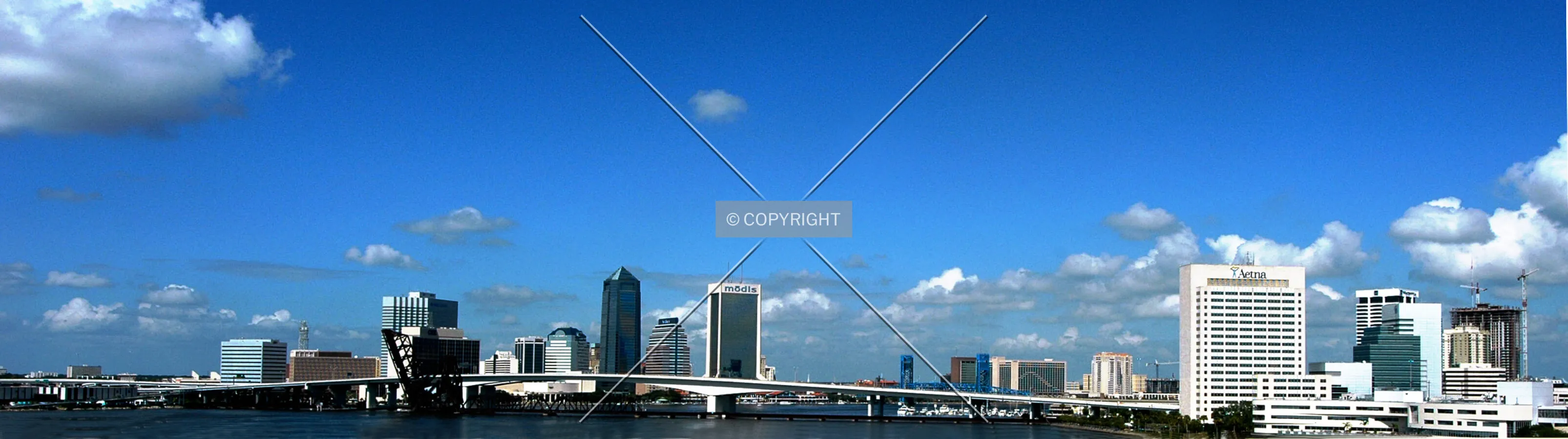 View of skyline from Interstate I-95