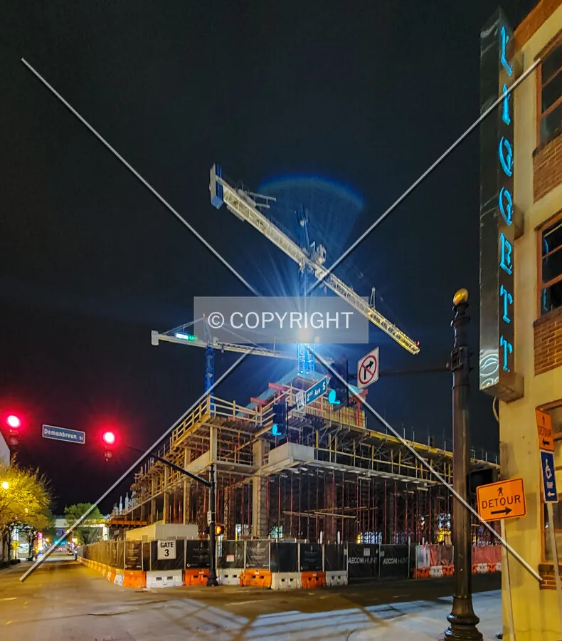 Southwest view during construction; March 30, 2020