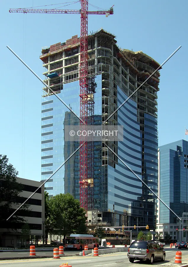 View from the southeast across Peachtree Street