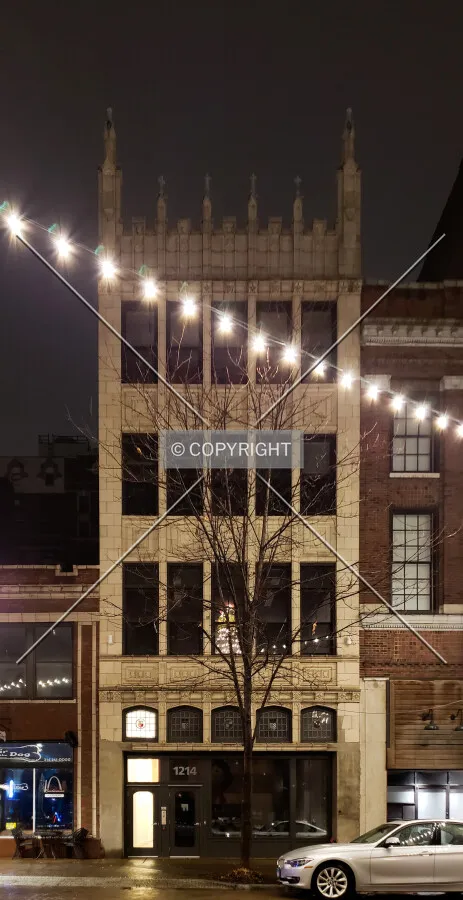 View from the north at night; December 15, 2018