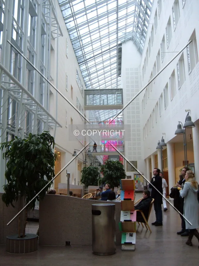 Looking south in main hallway