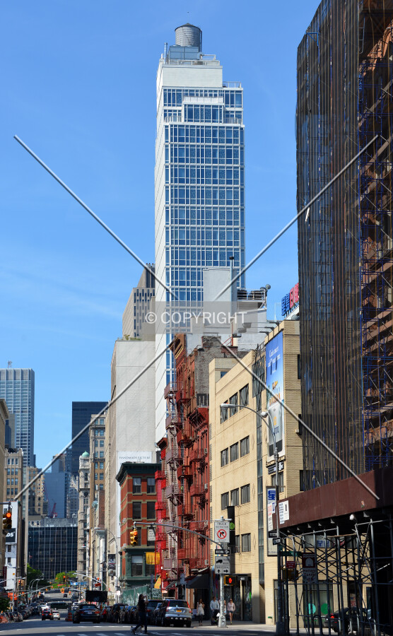 View from the northeast along Lafayette Street