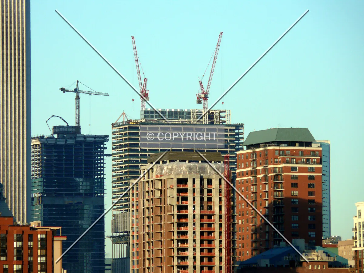 View to the south from 18th Street near the Chicago River with Aqua visible to the center left
