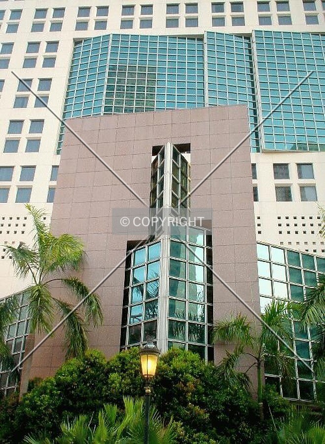 Architectural feature of podium at the north entrance