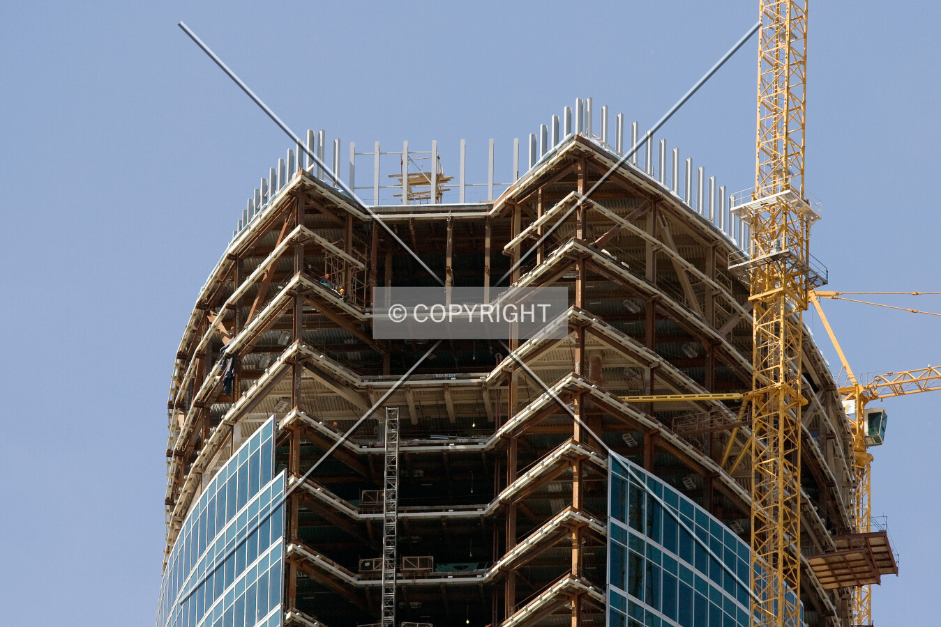 The upper floors as seen from the east
