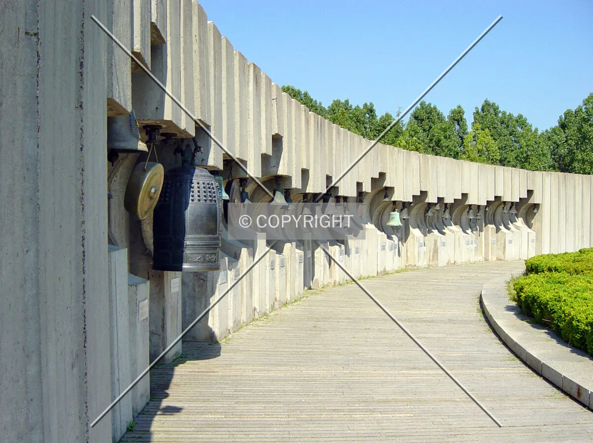 Western view of the bell wall
