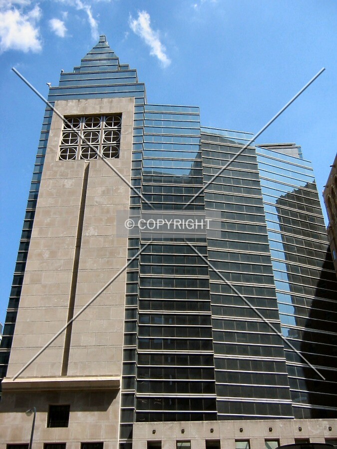 Looking up the west facade