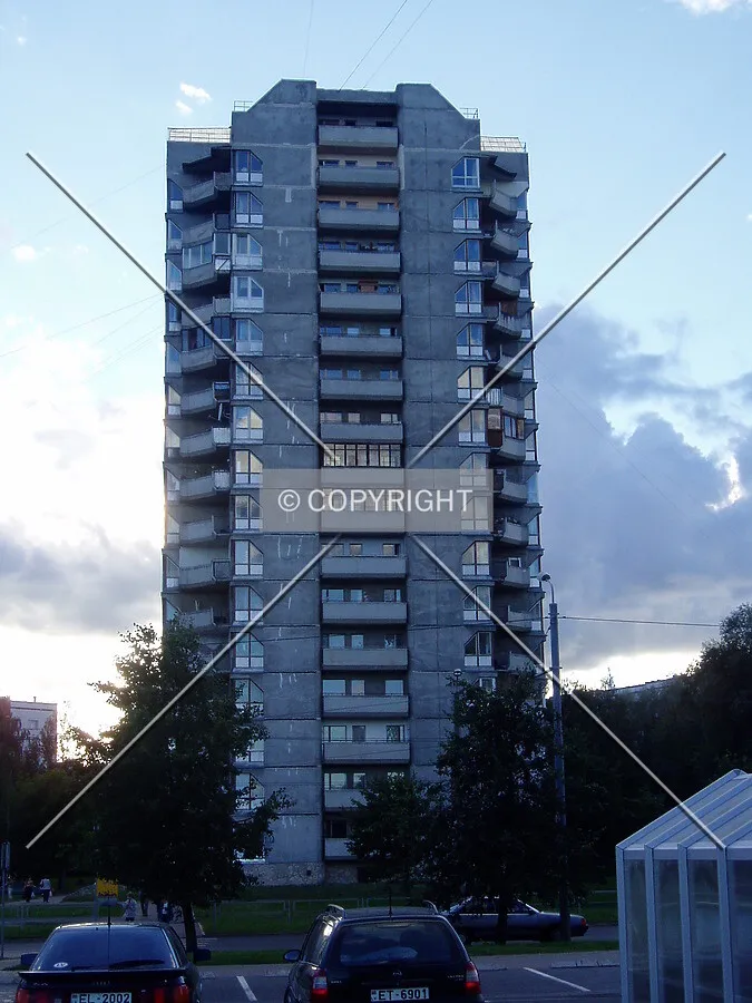 View across A. Saharova Street