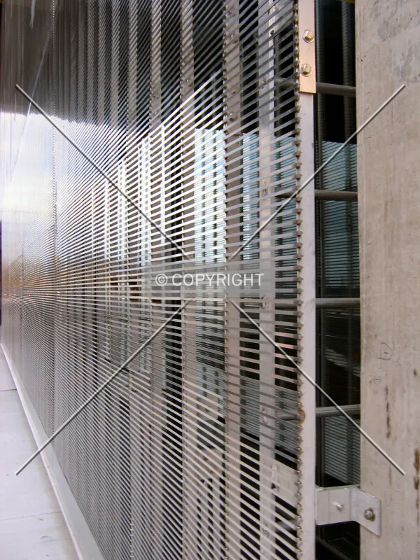 Facade on the parking ramp