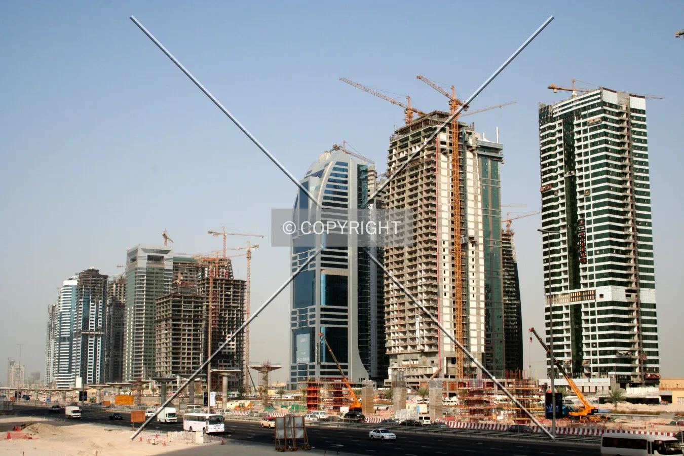 Looking east along Sheikh Zayed Road