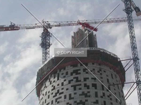 View of the top, the concrete core have been completed