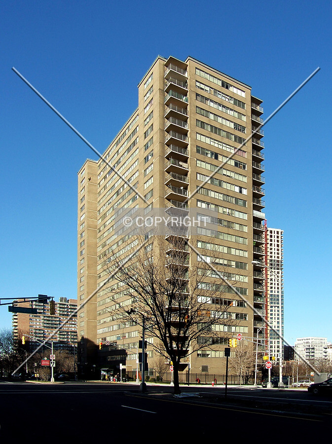 View from the southeast across Montgomery Street