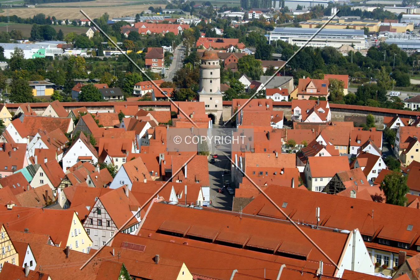 Looking northeast from the Daniel Tower on Sankt-Georgskirche
