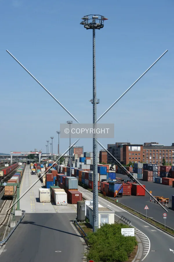 A tall light pole