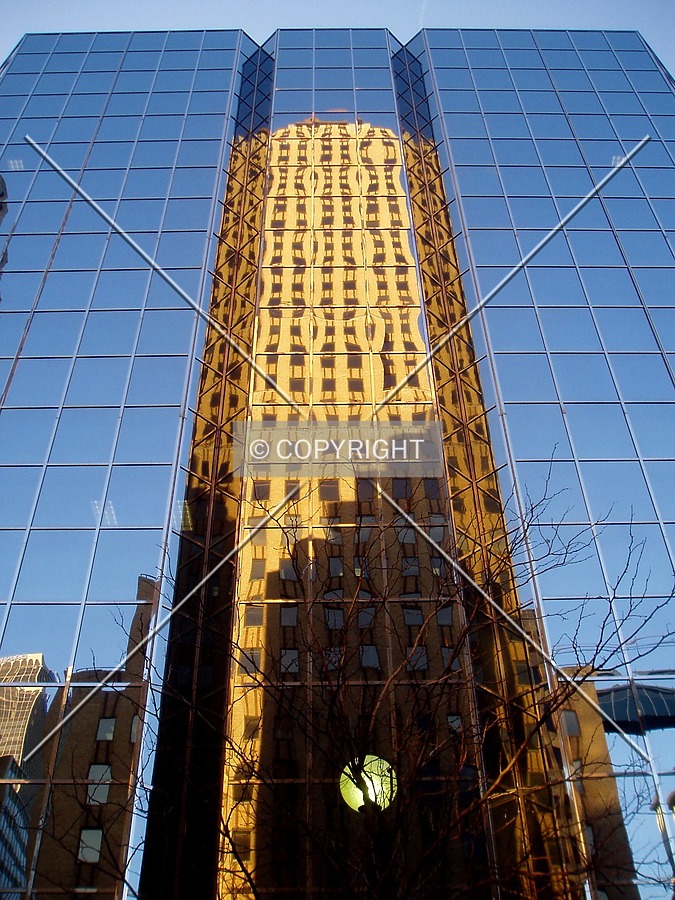 City Place reflects off the east side