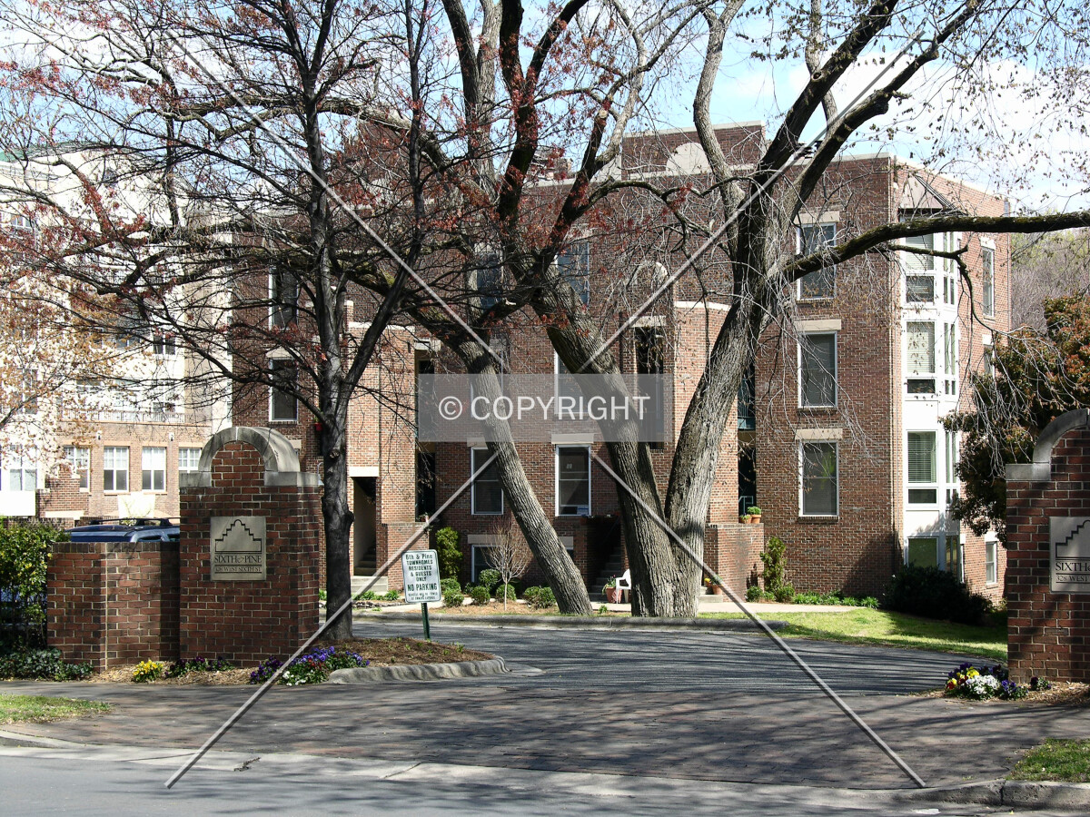 Looking northwest from West 6th Street