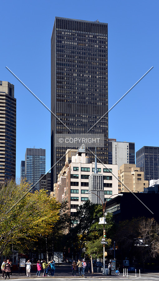 View from the southeast at 1st Avenue and 47th Street