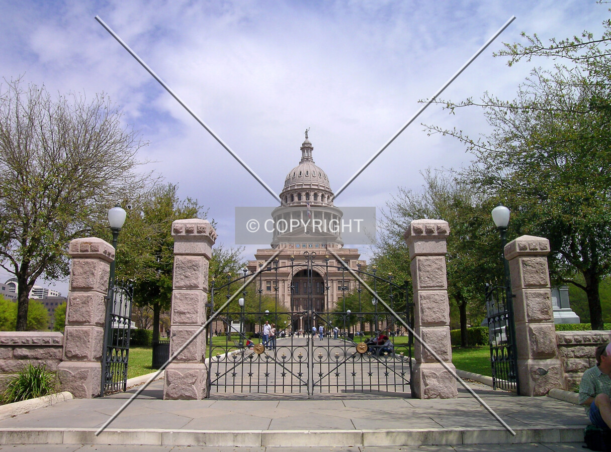 In front of the main gate