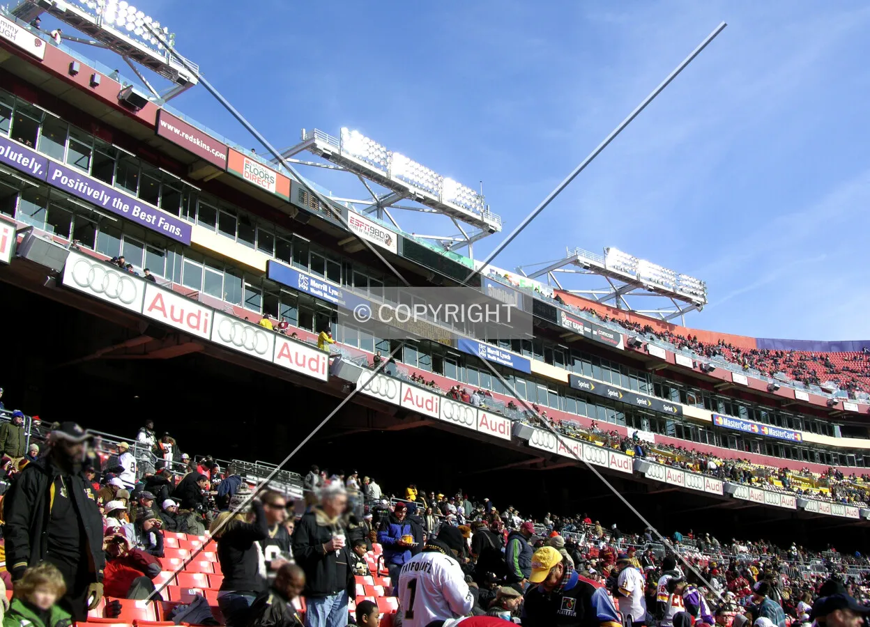 Looking up the northern stands