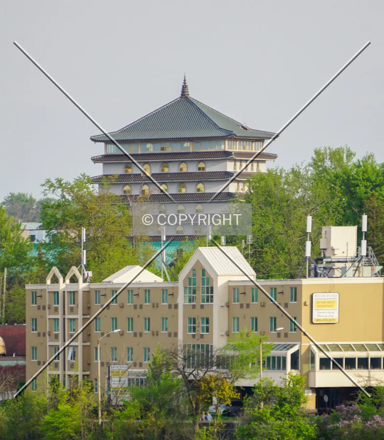 Distant view from the northeast; May 23, 2020