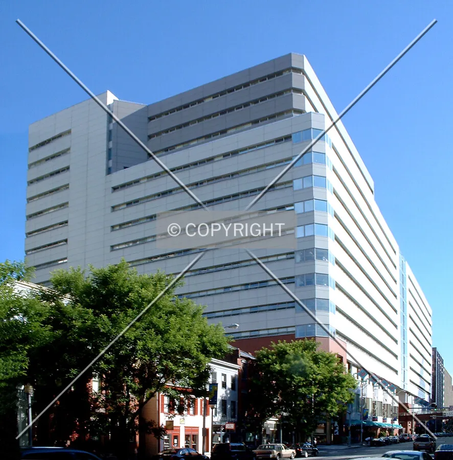 View from the northwest along Walnut Street