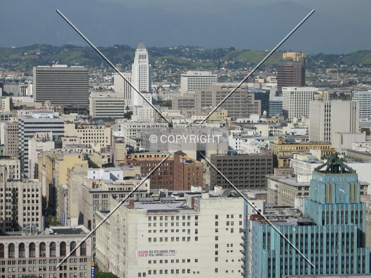 Looking east over downtown from the SBC Tower