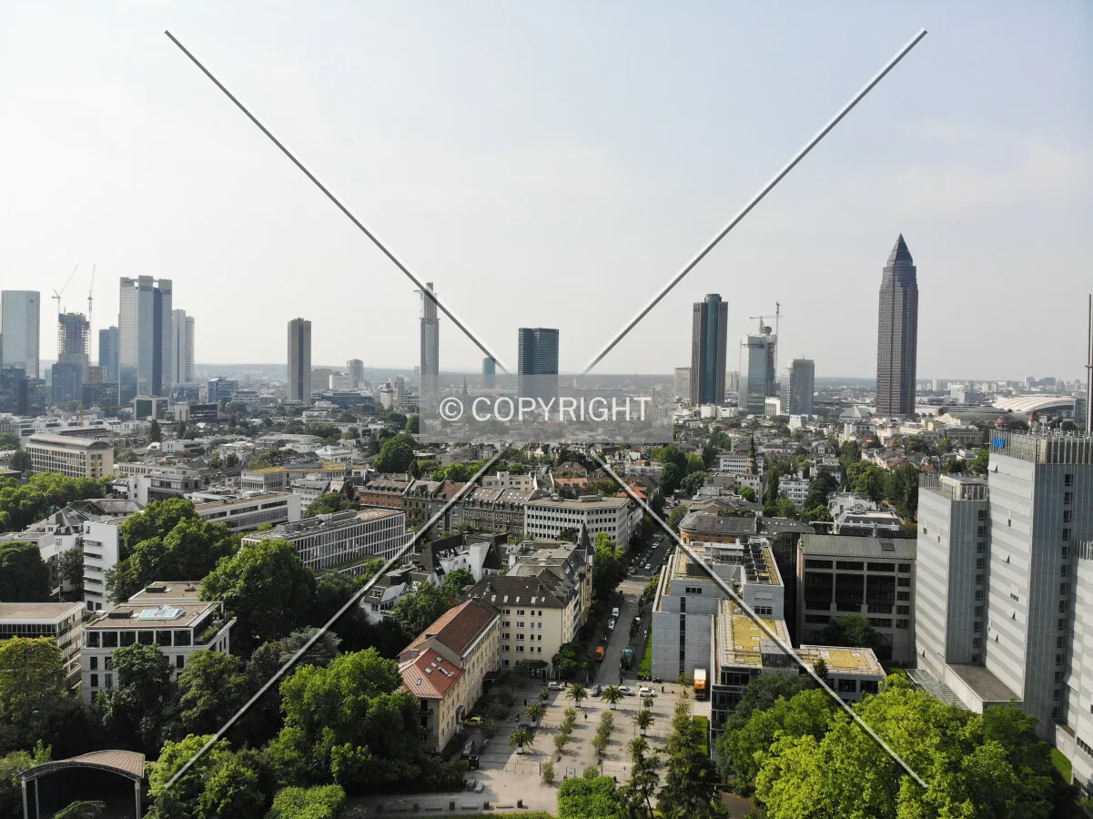 View over Frankfurt-Westend