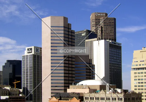 Looking north towards downtown's central high-rise cluster