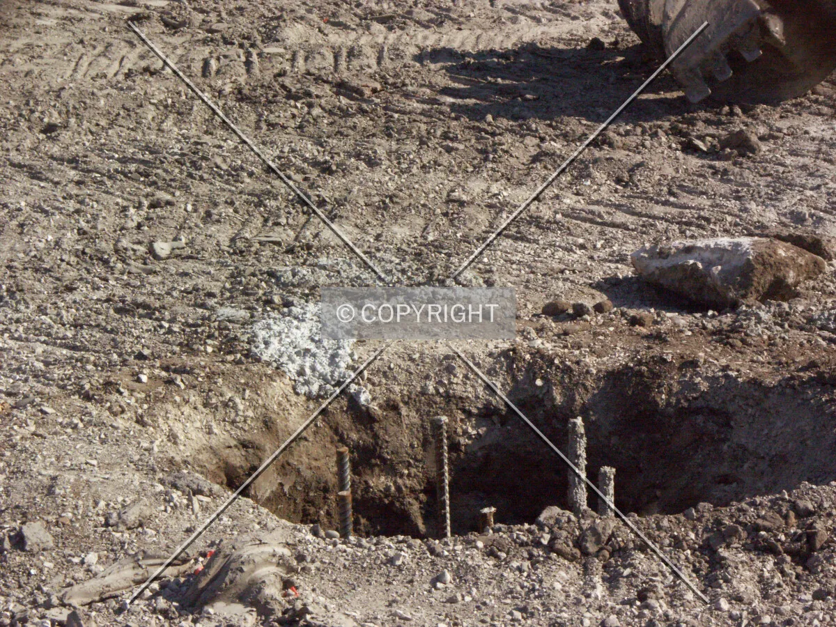 Top of a caisson near the northern edge